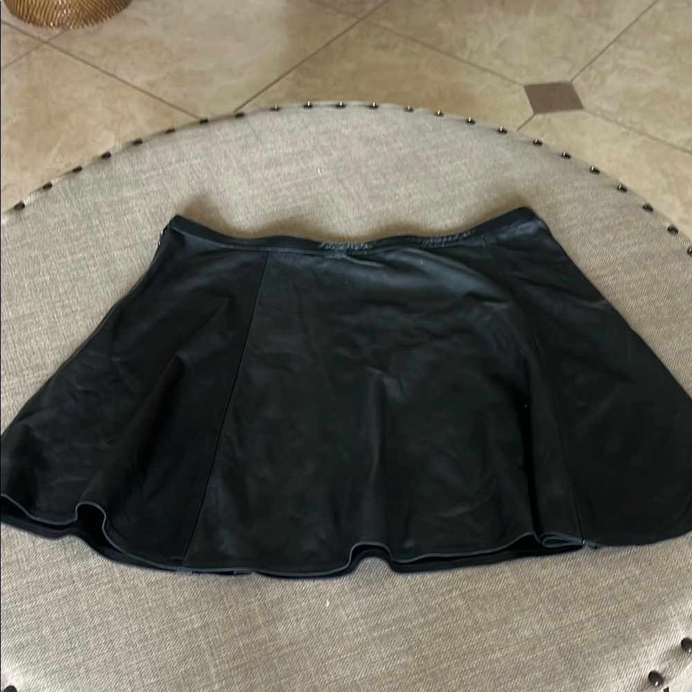 Elegant Black Leather Skirt